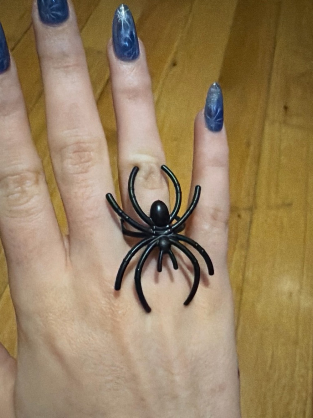 Black Spider Ring - Statement Costume Jewelry